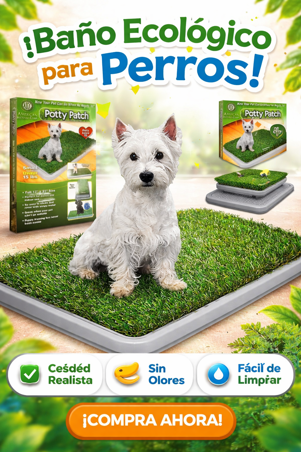 Baño Ecológico XL Patty Patch – Entrena a tu mascota fácil y sin olores