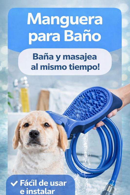 🚿 Guante Manguera para Baño de Mascotas – Baños fáciles, rápidos y sin estrés