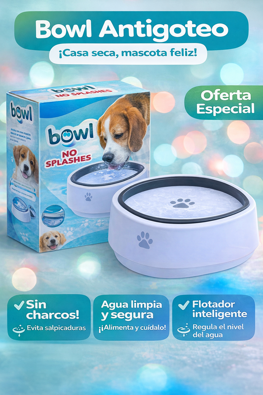 💧 Bebedero Antigoteo™ – Agua limpia, casa seca y mascota feliz